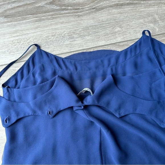 NAKED ZEBRA NAVY RUFFLE TIERED TANK TOP RACERBACK - Picture 13 of 13